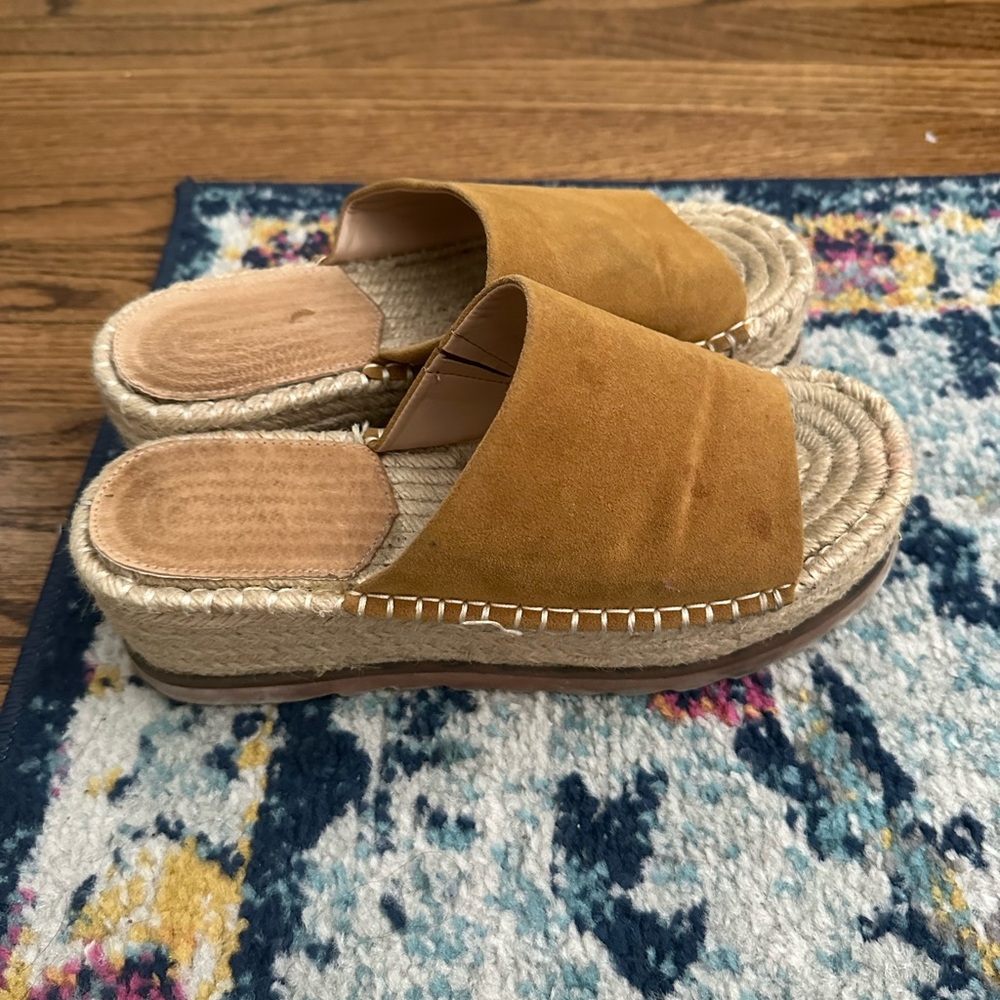 Braided Platform Tan Sandals